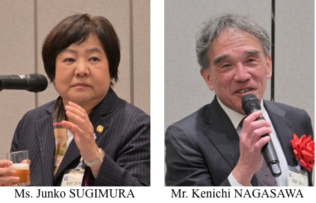 Ms. Junko SUGIMURA and Mr. Kenichi NAGASAWA at the post-meeting party